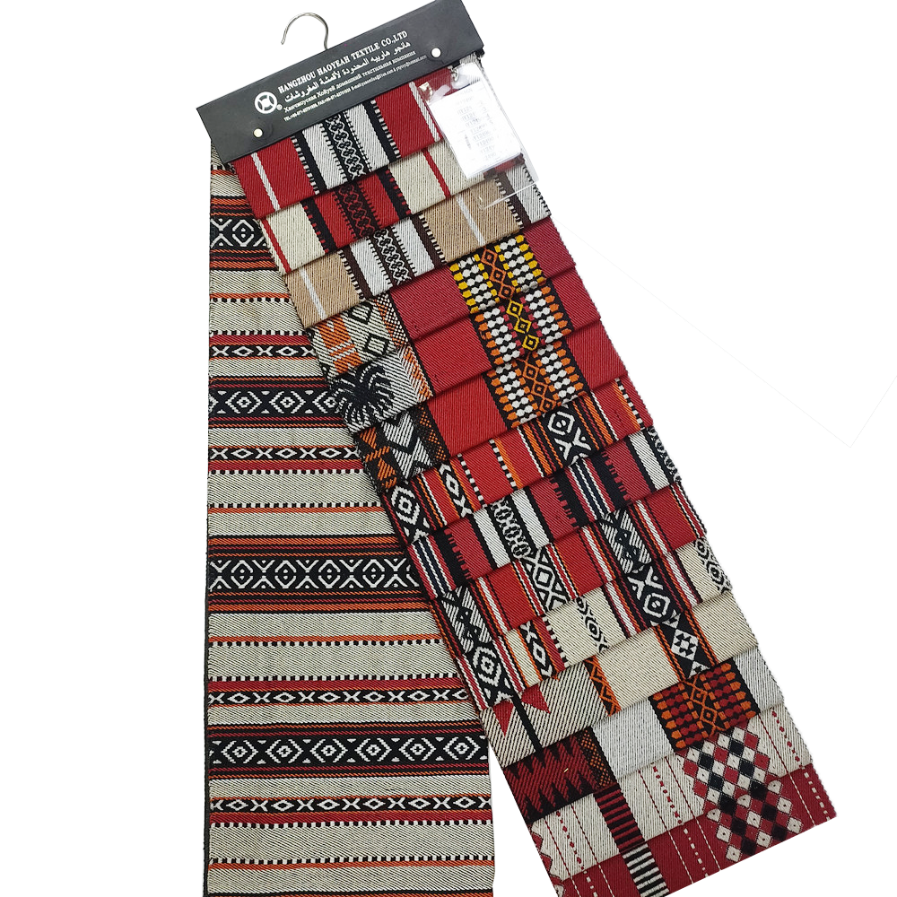 Gaya Arab Kustom Merah dan Hitam Jacquard Sadu Sofa Fabric